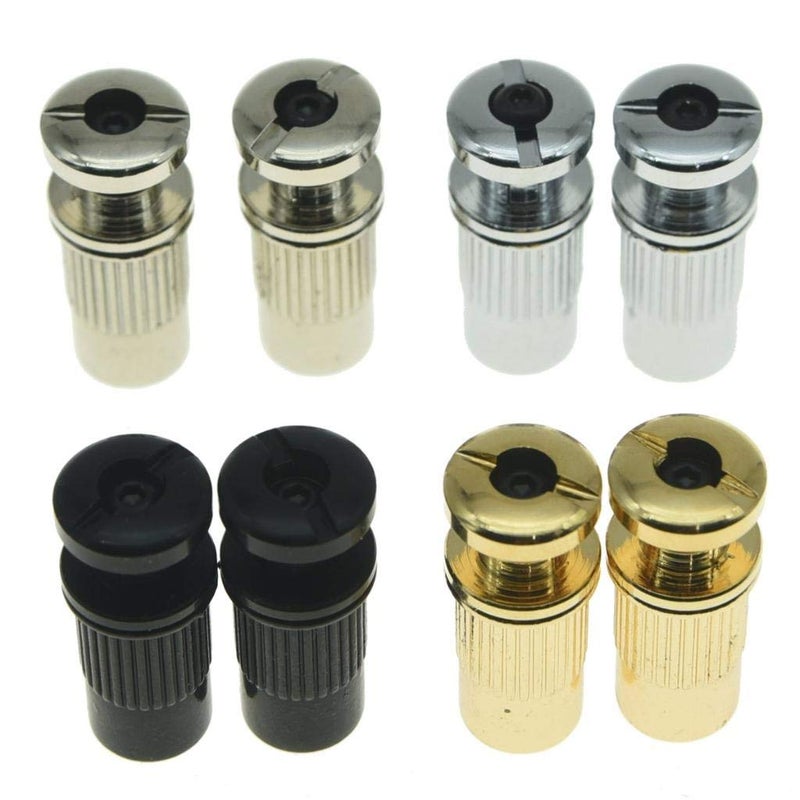 KAISH Guitar Locking Tailpiece Mounting Studs Locking Stop Bar Posts Wraparound Bridge Locking Posts Chrome - Image 5